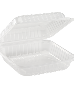 9''x9'' Hinged Takeout Boxes- Extra Large Clamshell Containers - Karat PET  Plastic - 200 ct