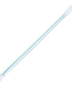 Karat 7.75'' Flexible Jumbo Straws (5mm) Paper Wrapped, Clear - 10,000 Pcs